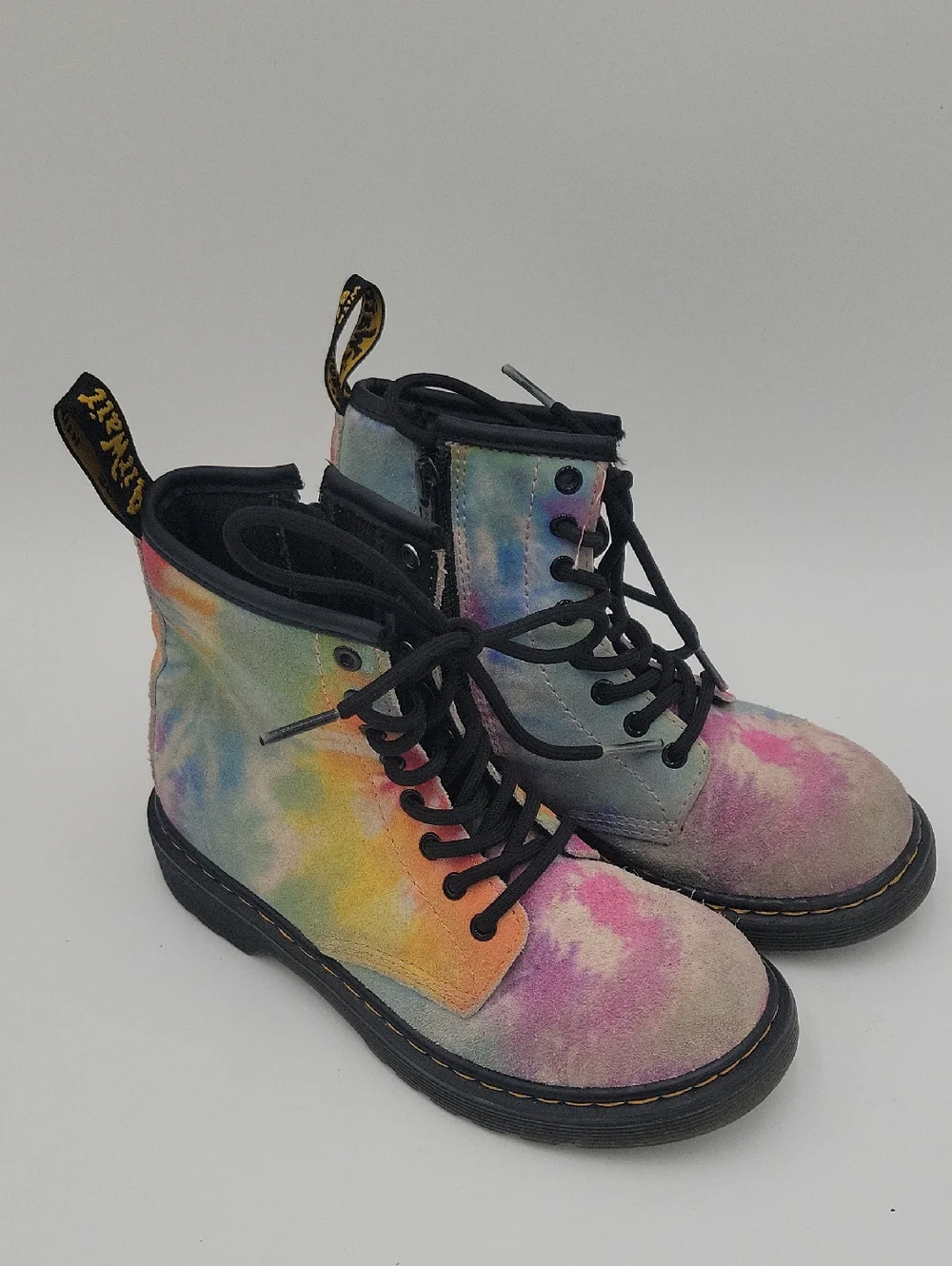 Dr. Martens Kids Tie-Dye Pastel Lace-Up Boots